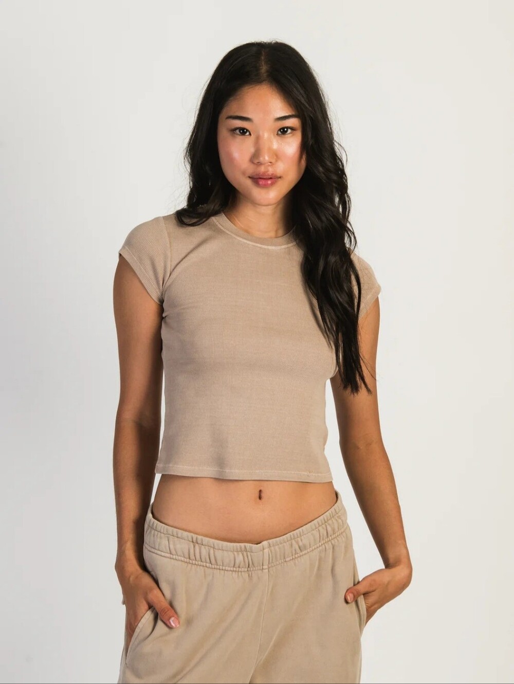 Harlow Ribbed Short Sleeve Baby Tee